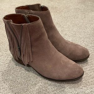 Lucky brand fringe booties size 12